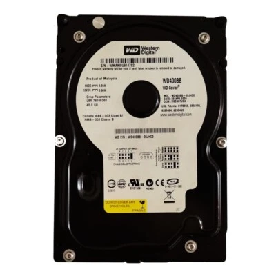 Original Western Digital 40GB WD400BB 7200RPM PATA IDE 3.5" HDD Hard Disk Drive - Image 1 of 4