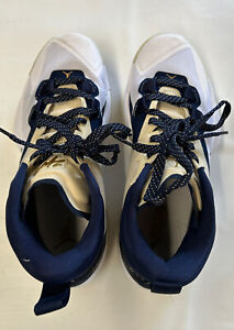 Youth NIKE JORDAN ZION 1 Pelicans Sz 6.5Y White Cream Navy Basketball Shoes