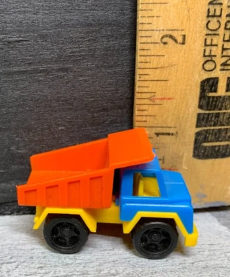 Vintage 1980s Bruder Mini Dump Truck Plastic Toy West Germany 1" Tall - Image 1 of 4