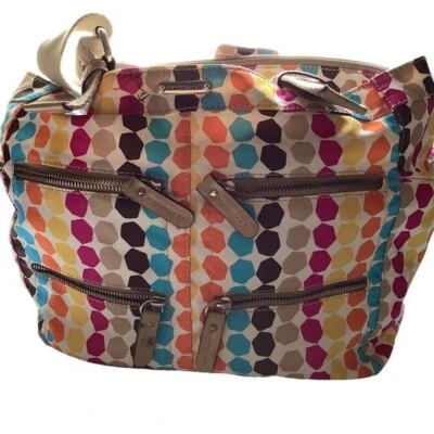 Bolso de hombro Franco Sarto blanco colorido a rayas Foto 1 de 4