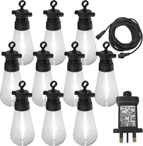 Cozy Party Festoon Lights 10m with Warm White Filament LED Bulbs 10 Pack Hawaii - Picture 1 of 6