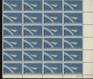 Scott 1193 4c Project Mercury Stamp Sheet - Picture 1 of 2