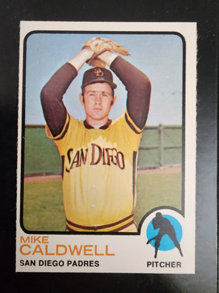 MIKE CALDWELL 1973 TOPPS #182 SAN DIEGO PADRES VINTAGE MLB BASEBALL NEARMINT - Image 1 of 2