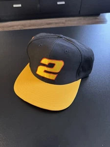 Miller Genuine Draft Nascar Hat #2 Rusty Wallace Black & Yellow - Picture 1 of 5