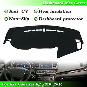 1pc Car Black Dashboard Cover Pad Dashmat For Kia Cadenza K7 2010-2016 - Picture 1 of 6