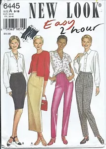 New Look 6445 Schnittmuster HOSE Slinky Bleistift ROCK Nähen EINFACH Gr. 8~18 UNGESCHNITTEN - Bild 1 von 2