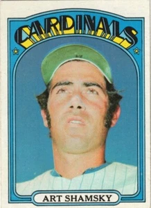 ART SHAMSKY-1B-OUTFIELD-ST. LOUIS CARDINALS-1972 TOPPS #353-VINTAGE-GREAT SHAPE - Picture 1 of 2