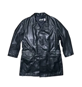 Vintage Schott Gr. 50 NYC USA Leder Trenchjacke gebraucht in super Zustand - Bild 1 von 7