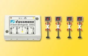 Viessmann 5835 St.Andrew's cross Diagonal Cross,4 Piece And Flashing - Picture 1 of 1