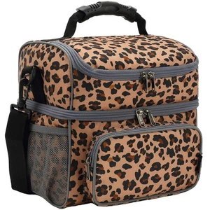 Double Layer Cooler Insulated Lunch Bag Adult Lunch Box Large Tote Bag for Me - Picture 1 of 8
