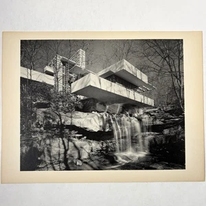 Frank Lloyd Wright Kaufmann Haus fallendes Wasser Kollotypie Druck Architektur Kunst - Bild 1 von 3