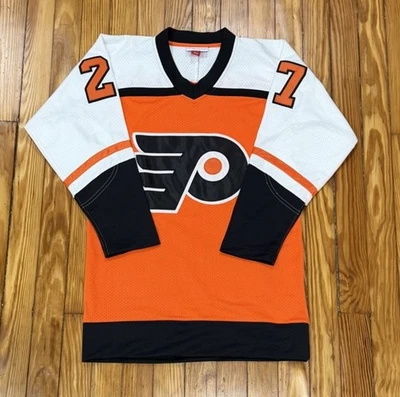 AUTÉNTICA CAMISETA MITCHELL & NESS Ron HEXTALL FLYERS Copa Stanley Talla 36 Pequeña Foto 1 de 4