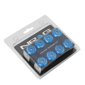 NRG FW-800BL 8 Piece/Set 24mm Aluminum Fender Washer Dress Up Kit w/Allen Key - Picture 1 of 6