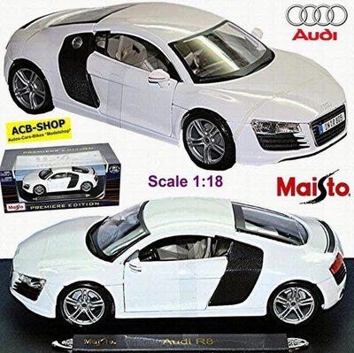 Audi R8 Coupè Tipo 42 2006-12 Bianco 1:18 Maisto 36143 - Immagine 1 di 4