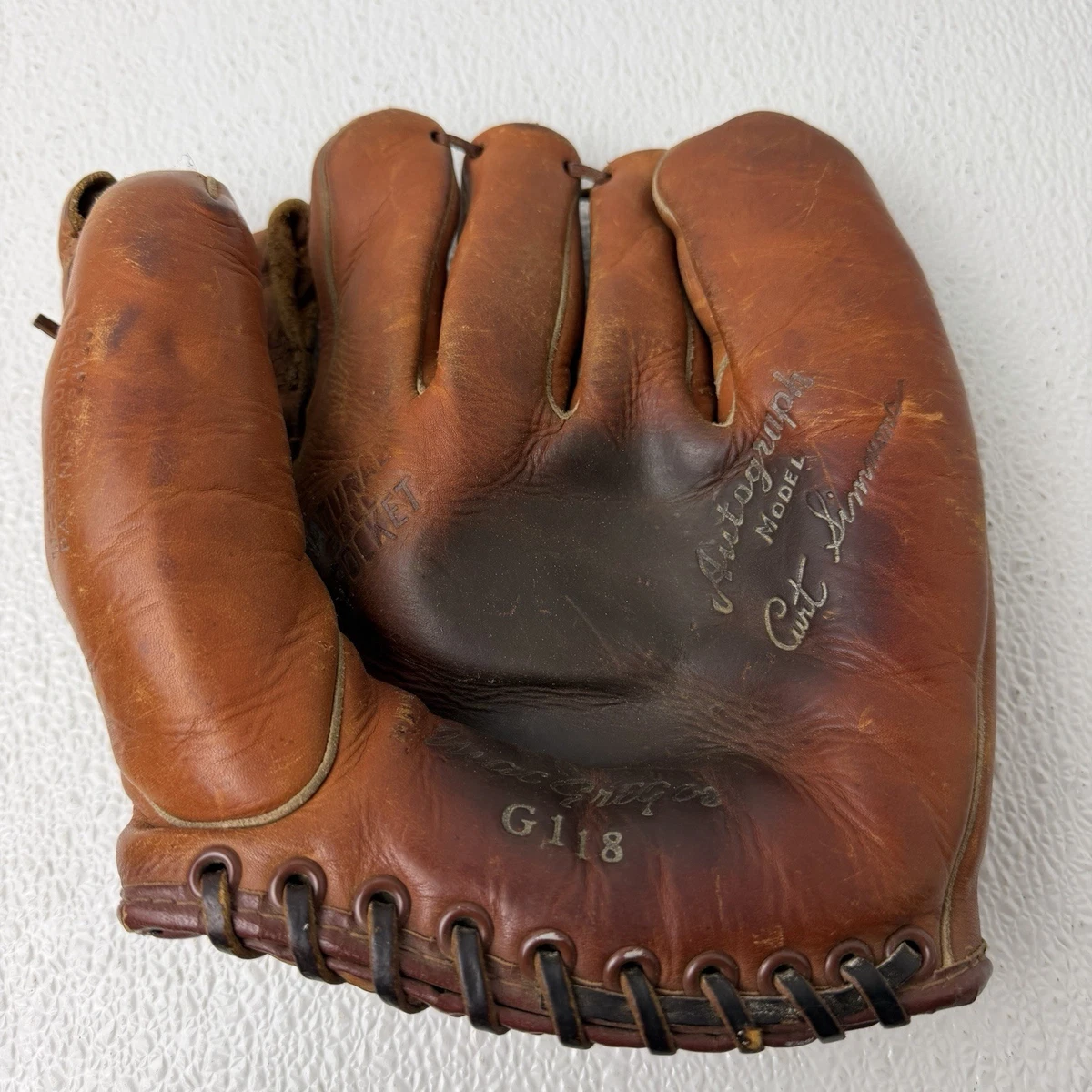 【ビンテージ レア】1960年代 MacGregor キャッチャーミット レザー ビンテージ】1960年代 MacGregor キャッチャーミット レザー 皮革