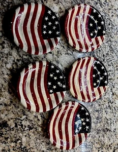 Amerikanische Flagge Teller 8" 5er Set - Bild 1 von 7