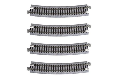 KATO N Gauge Curved Track R481-15°, Set of 4, 20-160, Model Railroad Supplies - Image 1 of 4