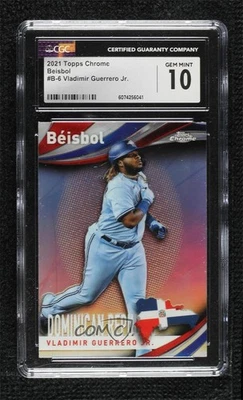 2021 Topps Chrome Beisbol Vladimir Guerrero Jr #B-6 CGC 10 Gem Mint - Image 1 of 2