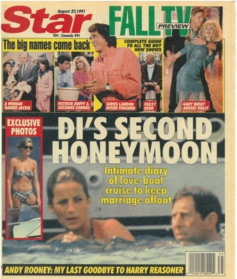 Star Magazine Aug 27, 1991 Redd Fox Patrick Duffy Princess Diana Andy Rooney - Image 1 of 2