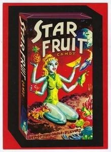 2018 Lost Wacky Packages 4th Series FULL CHECKLIST PUZZLE UNCUT SHEET STAR FRUIT - Picture 1 of 2