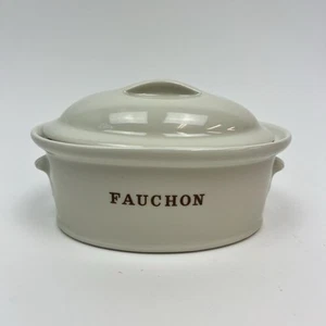 VTG Delaunay Porcelain France Fauchon Oval Covered Casserole Dish With Lid - Picture 1 of 11