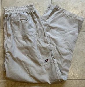 Pantalones de colección Tommy Hilfiger Atletismo con cordón caqui XL Y2K Baggie - Imagen 1 de 7