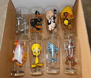 8-1973 PEPSI COLLECTOR SERIES WARNER/LOONEY TUNES Glasses NO CHIPS~NO DISHWASHER - Picture 1 of 10