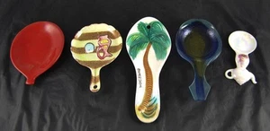 Lote de 5 Soportes Spon de Cocina Vidrio Cerámica Bermudas Pintados Q3p13 - Imagen 1 de 1