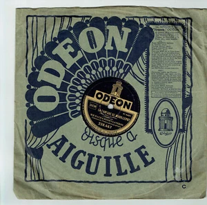 78 RPM 9 13/16in M. Bach & Laverne Disk La Band Of Mouillepot -bulu -odeon - Picture 1 of 2