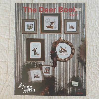 1983 Vtg "The Deer Book Vol 1" Counted Cross Stitch Patterns Creative Keepsakes - Image 1 of 4