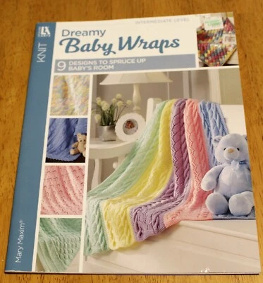 Leisure Arts: DREAMY BABY WRAPS - KNIT BOOK #6788 New - 9 Designs by Mary Maxim - Image 1 of 4