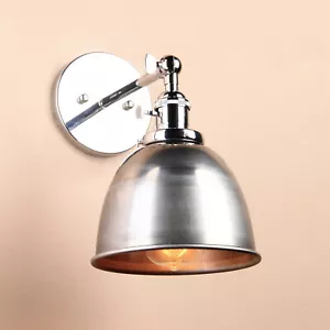 RETRO INDUSTRIAL STYLE SCONCE IRON LAMP SHADE VARNISH WALL LIGHT LOFT WALL LAMP - Picture 1 of 17