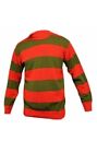 Kids Red Green Striped Jumper Freddy Krueger Costume Fancy Dress Halloween Party