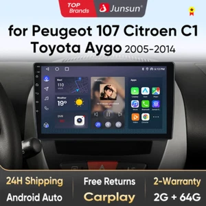 64G Para Peugeot 107 CitroenC1 Toyota Aygo Radio Coche Android13 GPS WIFI RDS DAB+ - Imagen 1 de 10