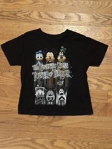 Disney Parks Tower Of Terror The Twilight Zone Shirt Youth XXS Black Goofy Vtg - Picture 1 of 2