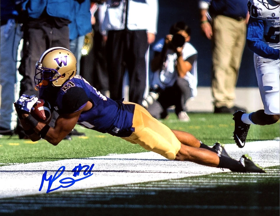 Marcus Peters 8x10 Photo Autographed Signed AUTO UW Huskies Catch  Foto 1 de 1