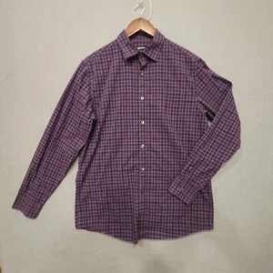Claiborne Mens Purple Long Sleeve Button Up Striped Shirt Size Medium - Picture 1 of 6