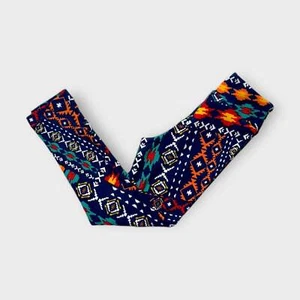 LuLaRoe Kids S/M Leggings Multicolor Tribal Print New Stretch Playwear - Picture 1 of 6
