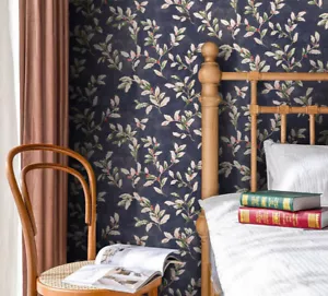 Leaves Wallpaper Peel and Stick Self Adhesive Contact Paper Home Decor Navy - Picture 1 of 9