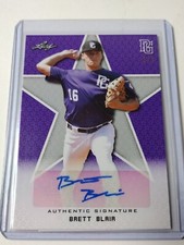 BRETT BLAIR 2020 Leaf Perfect Game National Showcase Purple AUTO 1/1 STANFORD