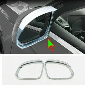 2X For Volvo XC40 2018-2022 Chrome Rearview Mirror Rain Eyebrow Frame Cover Trim - Picture 1 of 6