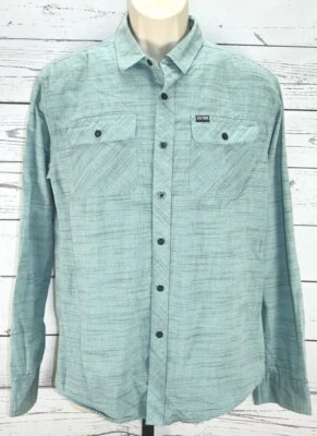 Zoo York Botón Abajo Verde Talla Mediana 100% Algodón Foto 1 de 3