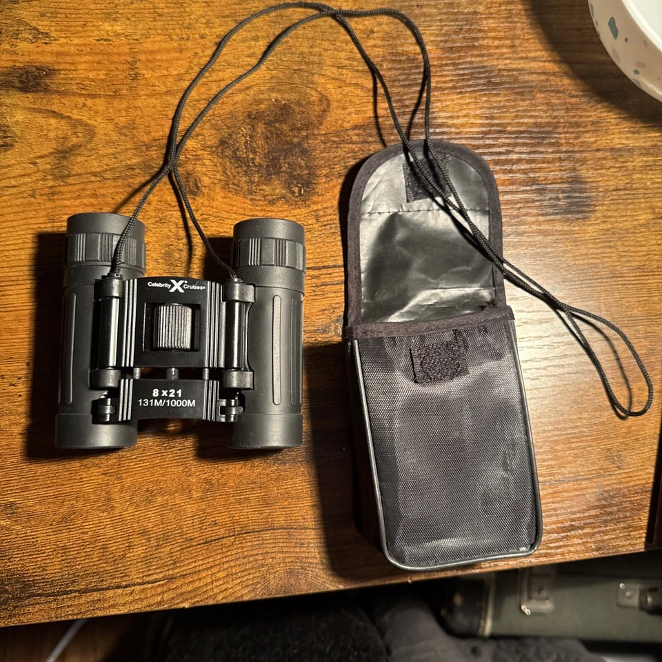 Celebrity X Cruises Binoculars Compact 8x21 Small Lightweight W/ Pouch - Image 1 of 4