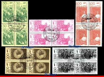 1242-46 BRAZIL 1972 INDEPENDENCE, 150 Y, MI# 1336-40 BLOCK CANCELED 1st DAY NH - Image 1 of 2
