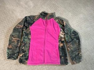 Women's Trail Crest Pink/& Camo Fleece Zip Jacket Size L Very Good Condition - Picture 1 of 8