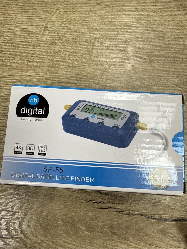 HB Digital Sat Finder SATFINDER SF-55 LCD Display TON HDTV 3D 4K