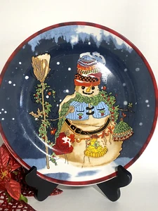 Snowman Frosty 10.5" Colorful Beanie Collector Christmas Plate by Century - Picture 1 of 7