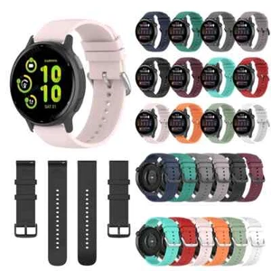 20 mm Silikon Band für Garmin Vivoactive 3 5 / 245 645 Venu SQ Venu 2 Plus Armband - Bild 1 von 34