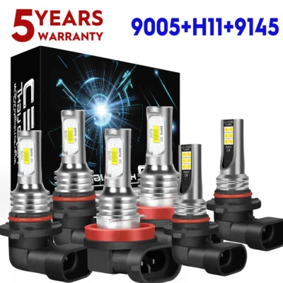 6K ED Headlight Bulbs Fog Light For Dodge Ram 1500 2500 3500 4500 5500 2009-2017 - Image 1 of 4