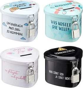 Sparbüchse Herz mit Schloß in 4 Varianten Spardose - Bild 1 von 9